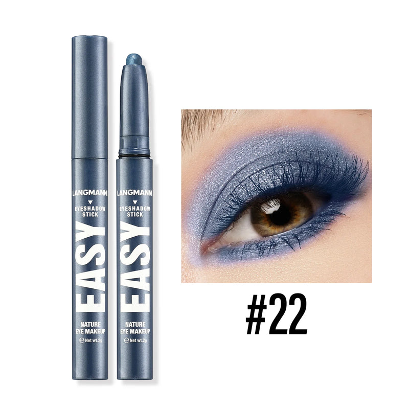 Shimmer & Matte Multi-Color Eyeshadow Sticks | Blendable, Long-Lasting Eye Shadow Pencils Smooth Application for Bold or Natural