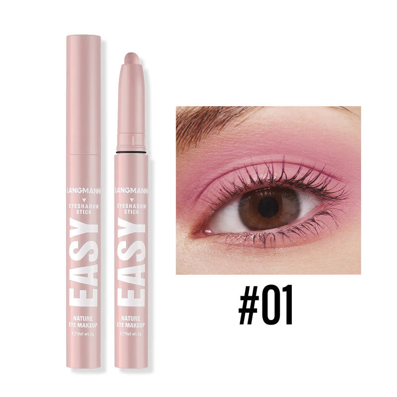 Shimmer & Matte Multi-Color Eyeshadow Sticks | Blendable, Long-Lasting Eye Shadow Pencils Smooth Application for Bold or Natural
