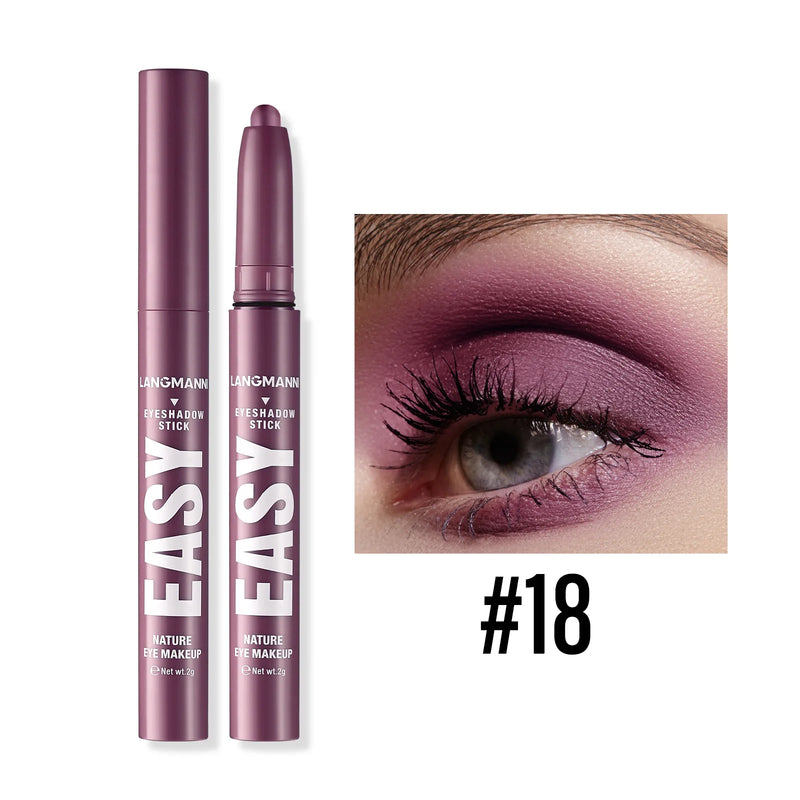 Shimmer & Matte Multi-Color Eyeshadow Sticks | Blendable, Long-Lasting Eye Shadow Pencils Smooth Application for Bold or Natural