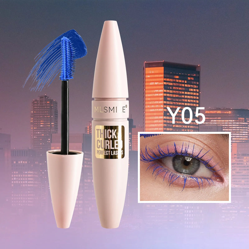 5 Colors Mascara Thick Long Curling Waterproof Liquid Fiber Mascara Long-lasting Mascara Eyelash Extension Large Eye Makeup.
