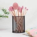 1 metal iron makeup brush storage bucket/office stationery storage basket/stainless steel multi-function storage box