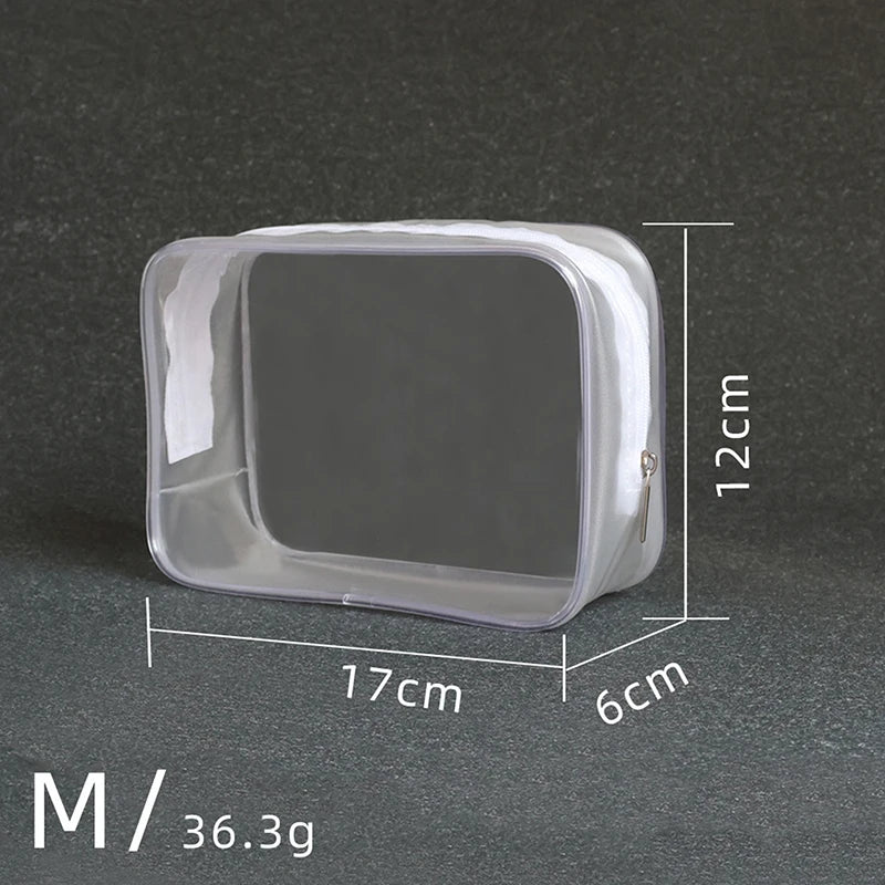 Transparent PVC Bags Travel Organizer Clear Makeup Bag Beautician Cosmetic Bag Beauty Case Toiletry Bag Make Up Pouch Wash Bags