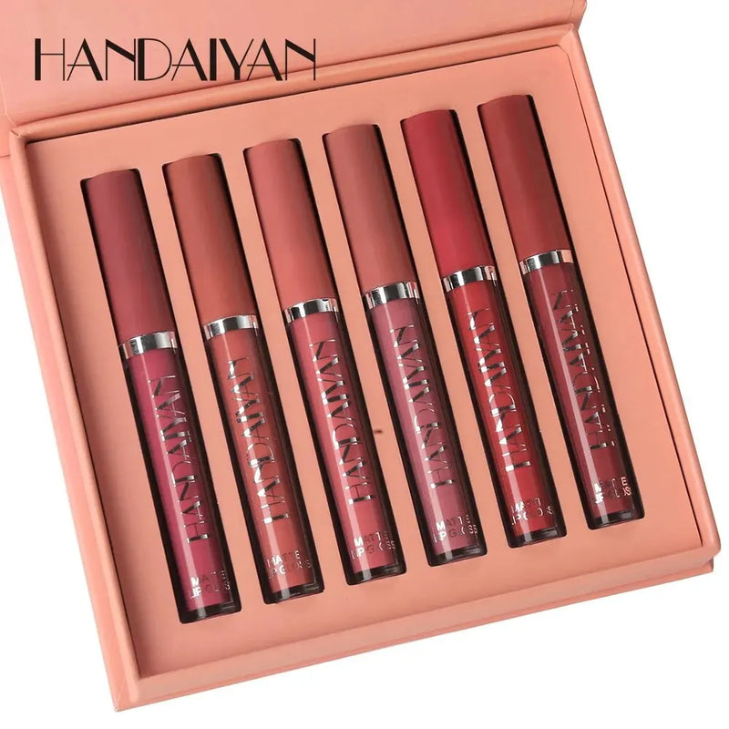 Liquid Lipstick Set Ultra Matte Velvet Waterproof Long Lasting Lip Glosses Nude Makeup Cosmetic Kit