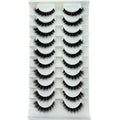 HBZGTLAD New 10 pairs 3D Mink Lashes Faux Mink Fluffy Lash Soft Full Thick Wispy Eyelash Dramatic False Eyelashes Makeup