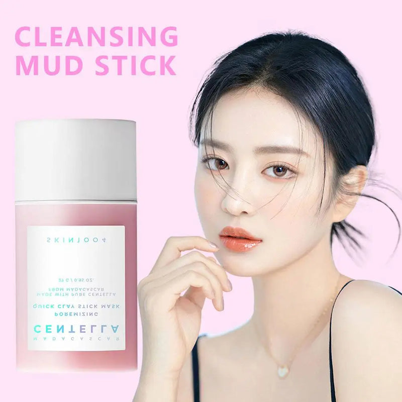 Pink Salt Facial Cleansing Mud Stick Soften Old Keratin Clean Pores Skin Softening Moisturizing Improve Skin Texture Solid Mask