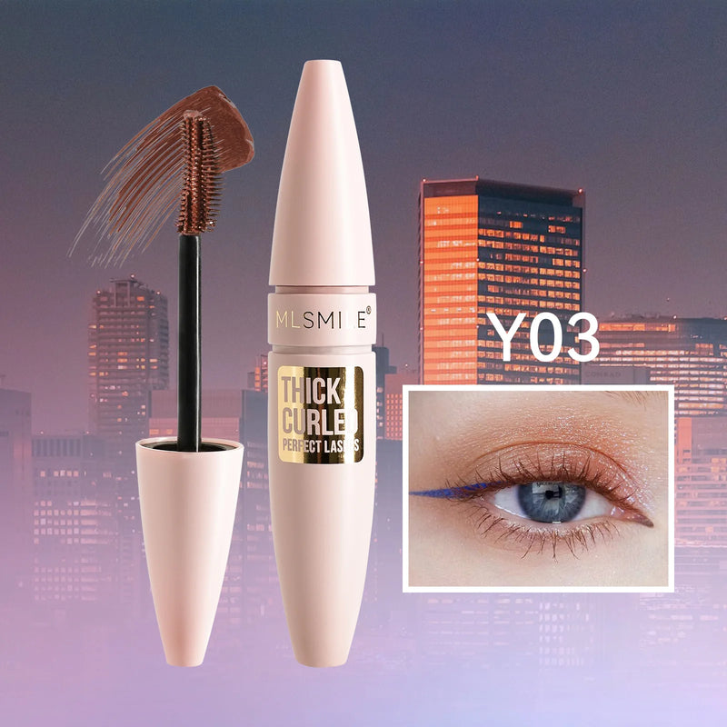 5 Colors Mascara Thick Long Curling Waterproof Liquid Fiber Mascara Long-lasting Mascara Eyelash Extension Large Eye Makeup.