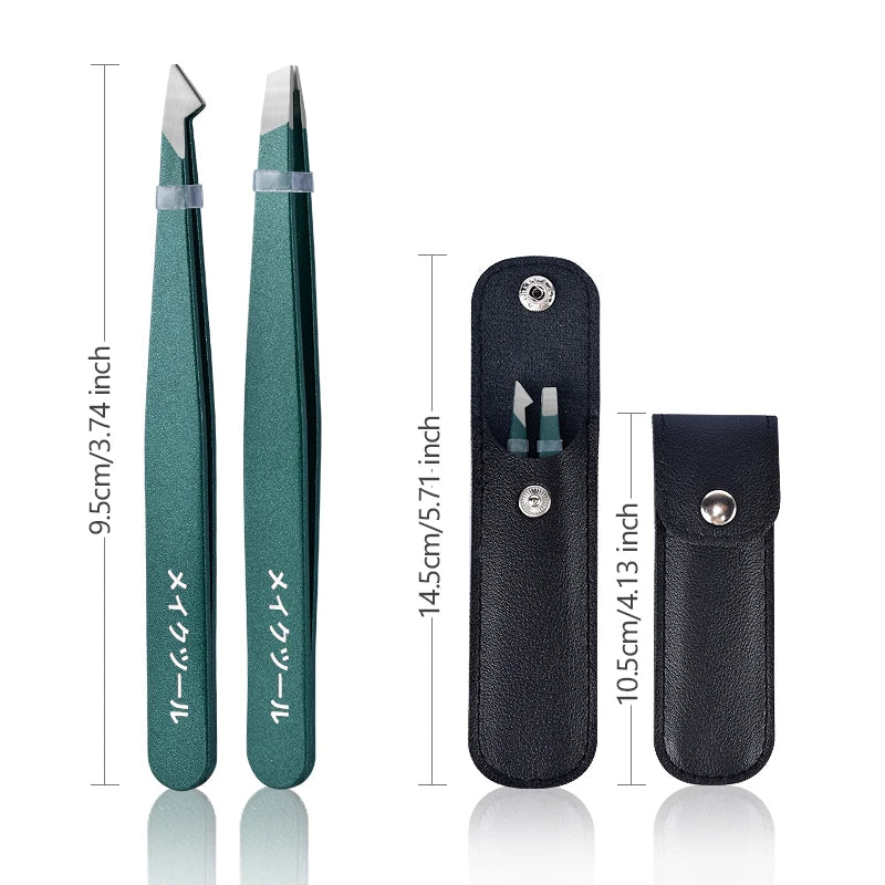 2/4/6Pcs Beauty Tools Eyebrow Tweezer Stainless Steel Hair Removal Clip for Eyelash Extension Tweezer Colorful Professional Make