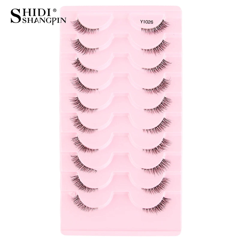 New Half Eyelashes False Lashes 5/10 Pairs 3D Mink Lashes Natural Eyelash Extension Cat Eye Eyelashes Makeup faux Cils maquiagem