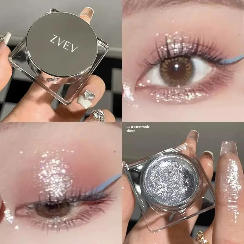 Natural gloss pearlescent matte diamond eyeshadow eye makeup high-end atmosphere