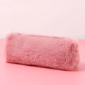 Fur Makeup Bags for Women Soft Travel Cosmetic Bag Organizer Case Young Lady Girls Make Up Case Necessaries 1 Pc Solid Handbags