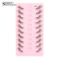 New Half Eyelashes False Lashes 5/10 Pairs 3D Mink Lashes Natural Eyelash Extension Cat Eye Eyelashes Makeup faux Cils maquiagem