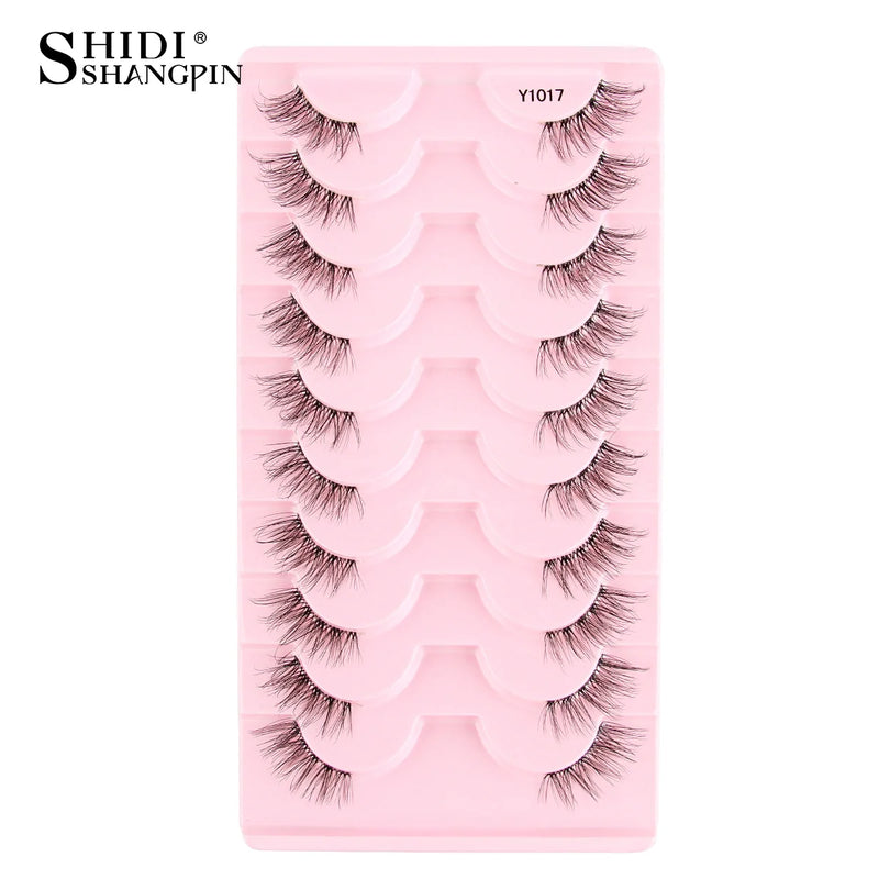 New Half Eyelashes False Lashes 5/10 Pairs 3D Mink Lashes Natural Eyelash Extension Cat Eye Eyelashes Makeup faux Cils maquiagem