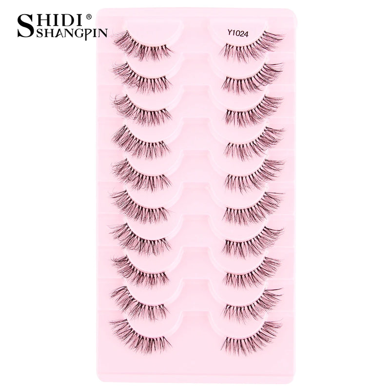 New Half Eyelashes False Lashes 5/10 Pairs 3D Mink Lashes Natural Eyelash Extension Cat Eye Eyelashes Makeup faux Cils maquiagem