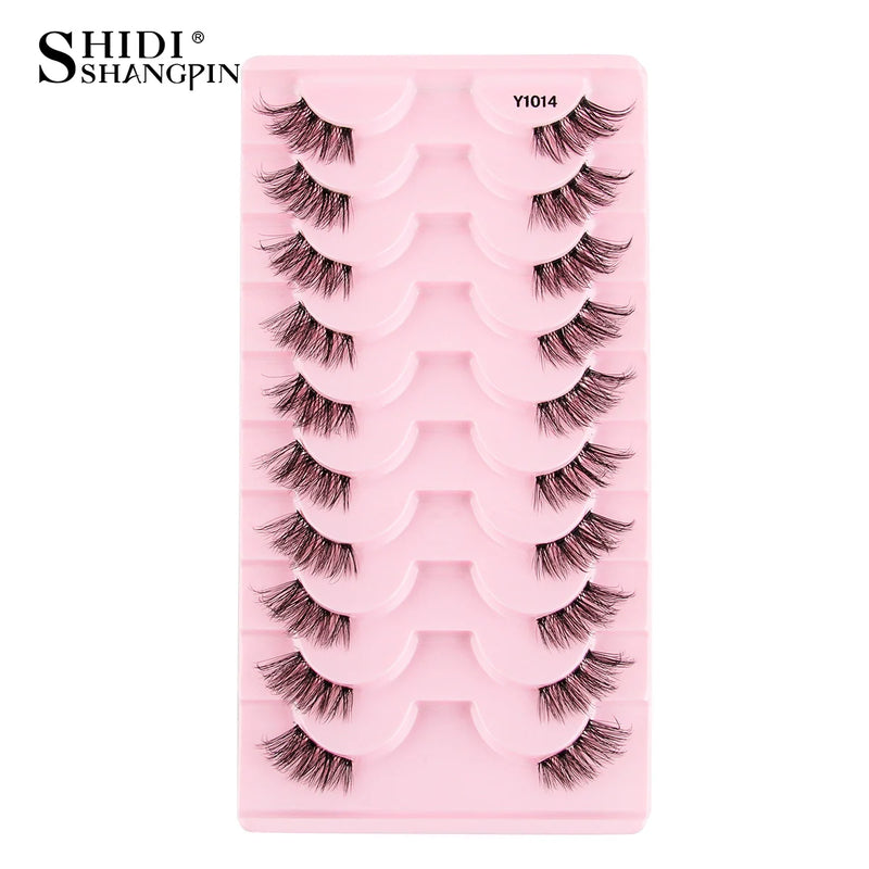 New Half Eyelashes False Lashes 5/10 Pairs 3D Mink Lashes Natural Eyelash Extension Cat Eye Eyelashes Makeup faux Cils maquiagem