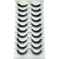 HBZGTLAD New 10 pairs 3D Mink Lashes Faux Mink Fluffy Lash Soft Full Thick Wispy Eyelash Dramatic False Eyelashes Makeup