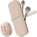 Travel Makeup Brush Holder, Silicone Cosmetic Brushes Bag, Makeup Sponge Case Portable Waterproof Makeup Tools for Women Girls