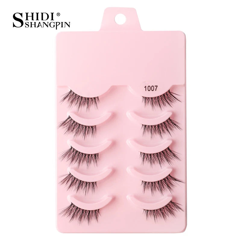 New Half Eyelashes False Lashes 5/10 Pairs 3D Mink Lashes Natural Eyelash Extension Cat Eye Eyelashes Makeup faux Cils maquiagem