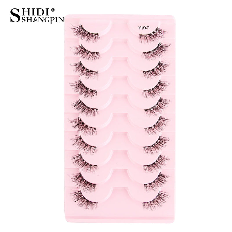 New Half Eyelashes False Lashes 5/10 Pairs 3D Mink Lashes Natural Eyelash Extension Cat Eye Eyelashes Makeup faux Cils maquiagem