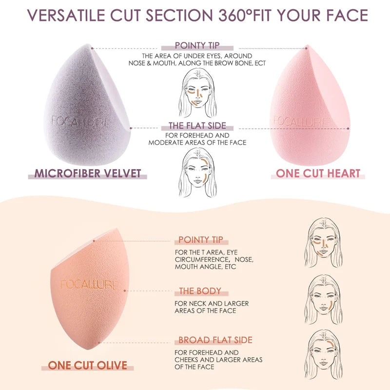 Professional makeup Soft Puff Microfiber Velvet Powder Concealer Sponge Tool make up accessoriesinstrumentos de maquillaje