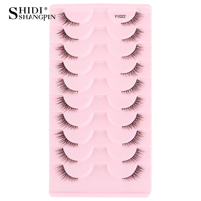 New Half Eyelashes False Lashes 5/10 Pairs 3D Mink Lashes Natural Eyelash Extension Cat Eye Eyelashes Makeup faux Cils maquiagem