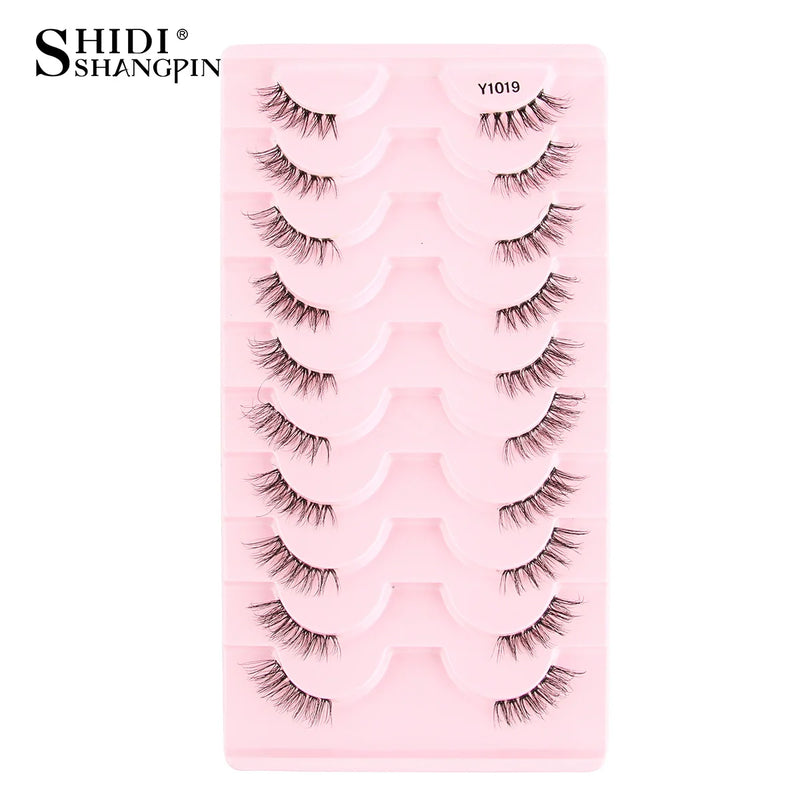 New Half Eyelashes False Lashes 5/10 Pairs 3D Mink Lashes Natural Eyelash Extension Cat Eye Eyelashes Makeup faux Cils maquiagem