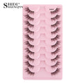 New Half Eyelashes False Lashes 5/10 Pairs 3D Mink Lashes Natural Eyelash Extension Cat Eye Eyelashes Makeup faux Cils maquiagem
