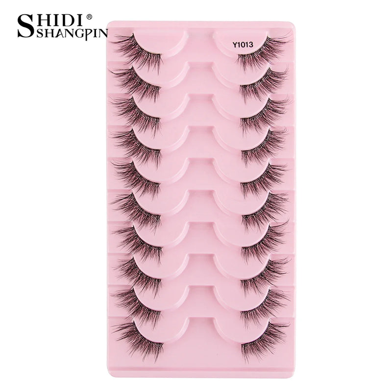 New Half Eyelashes False Lashes 5/10 Pairs 3D Mink Lashes Natural Eyelash Extension Cat Eye Eyelashes Makeup faux Cils maquiagem