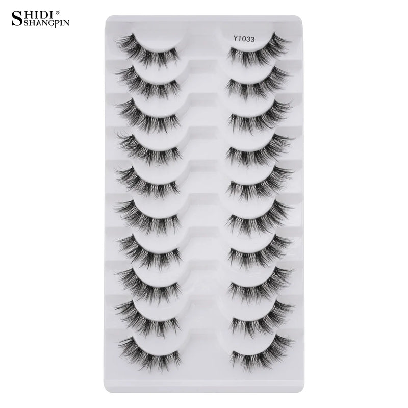 New Half Eyelashes False Lashes 5/10 Pairs 3D Mink Lashes Natural Eyelash Extension Cat Eye Eyelashes Makeup faux Cils maquiagem