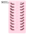 New Half Eyelashes False Lashes 5/10 Pairs 3D Mink Lashes Natural Eyelash Extension Cat Eye Eyelashes Makeup faux Cils maquiagem