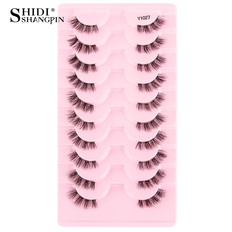 New Half Eyelashes False Lashes 5/10 Pairs 3D Mink Lashes Natural Eyelash Extension Cat Eye Eyelashes Makeup faux Cils maquiagem