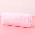 Fur Makeup Bags for Women Soft Travel Cosmetic Bag Organizer Case Young Lady Girls Make Up Case Necessaries 1 Pc Solid Handbags