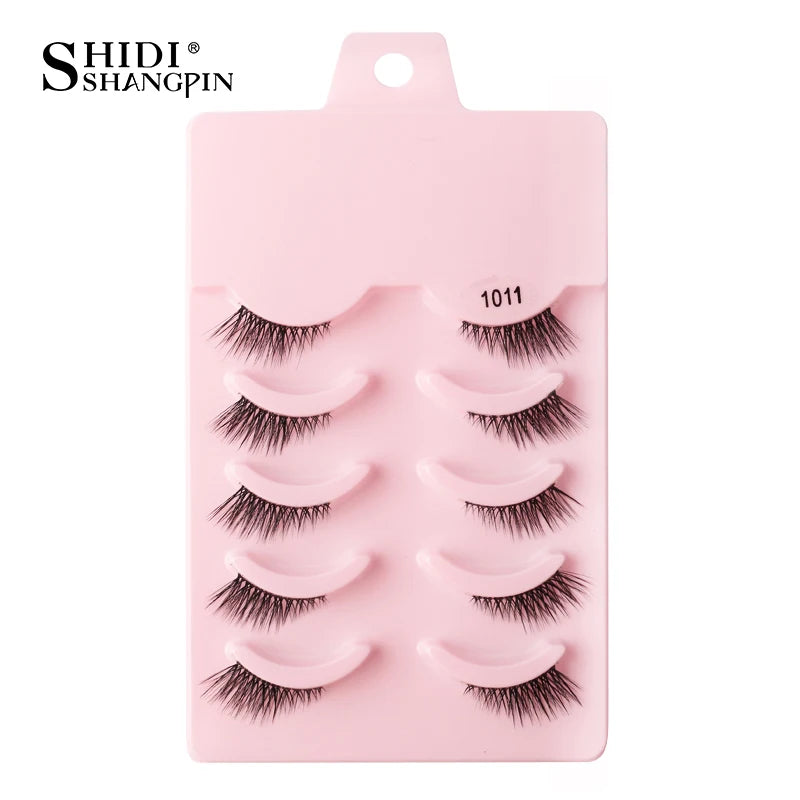 New Half Eyelashes False Lashes 5/10 Pairs 3D Mink Lashes Natural Eyelash Extension Cat Eye Eyelashes Makeup faux Cils maquiagem