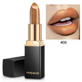 Ariel's Nine-color Transformative Lip Gloss: Sparkling Metallic Pearl Finish, Customizable Golden Hue