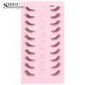 New Half Eyelashes False Lashes 5/10 Pairs 3D Mink Lashes Natural Eyelash Extension Cat Eye Eyelashes Makeup faux Cils maquiagem