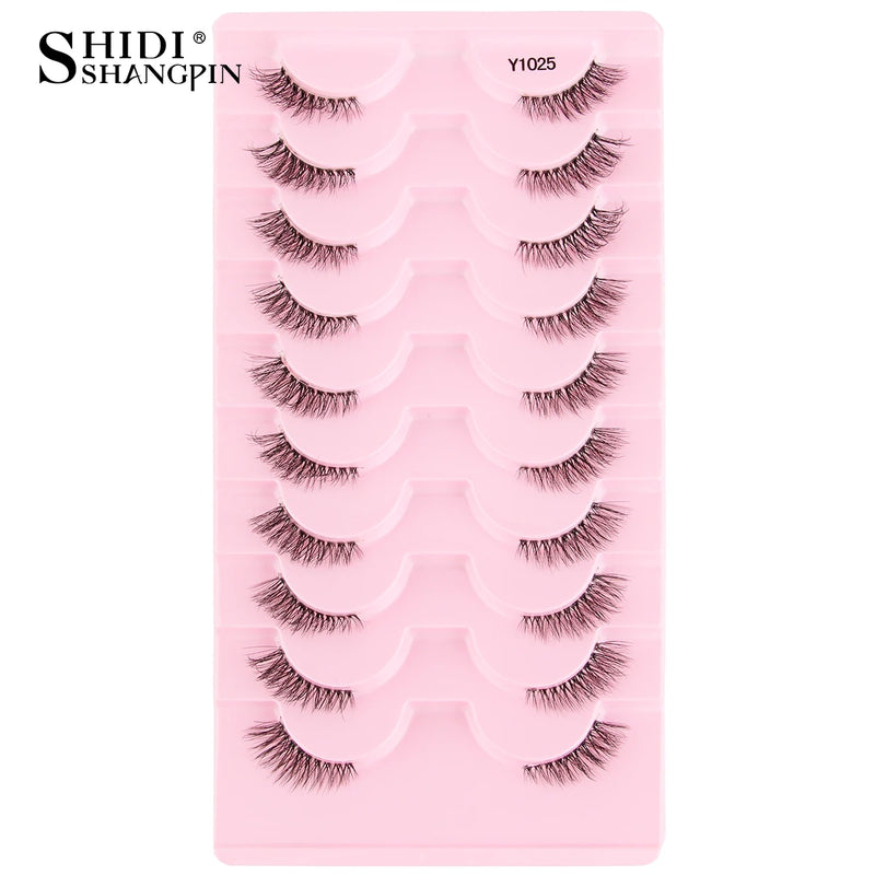 New Half Eyelashes False Lashes 5/10 Pairs 3D Mink Lashes Natural Eyelash Extension Cat Eye Eyelashes Makeup faux Cils maquiagem