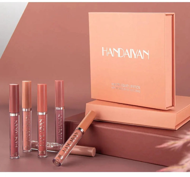 Liquid Lipstick Set Ultra Matte Velvet Waterproof Long Lasting Lip Glosses Nude Makeup Cosmetic Kit