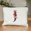 26 Letters Flower Makeup Bag Printed Bridesmaid Wedding Gift Graduation Teacher's Day Gift Storage Bag Travel perfume Side Bag