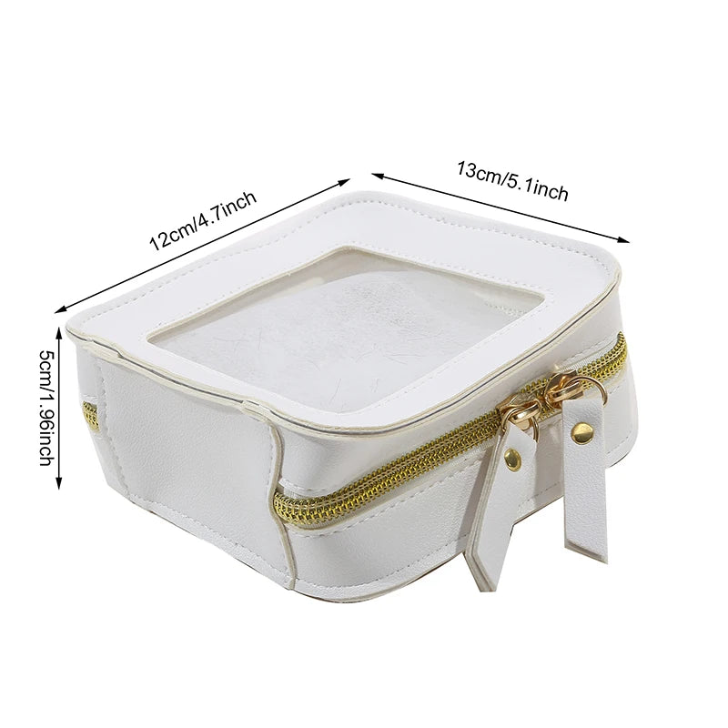 Small Cosmetic Bag for Purse Mini Makeup for Cute Clear Pouch Travel Organizer Case for Toiletry Waterproof Square Pouch Zipper