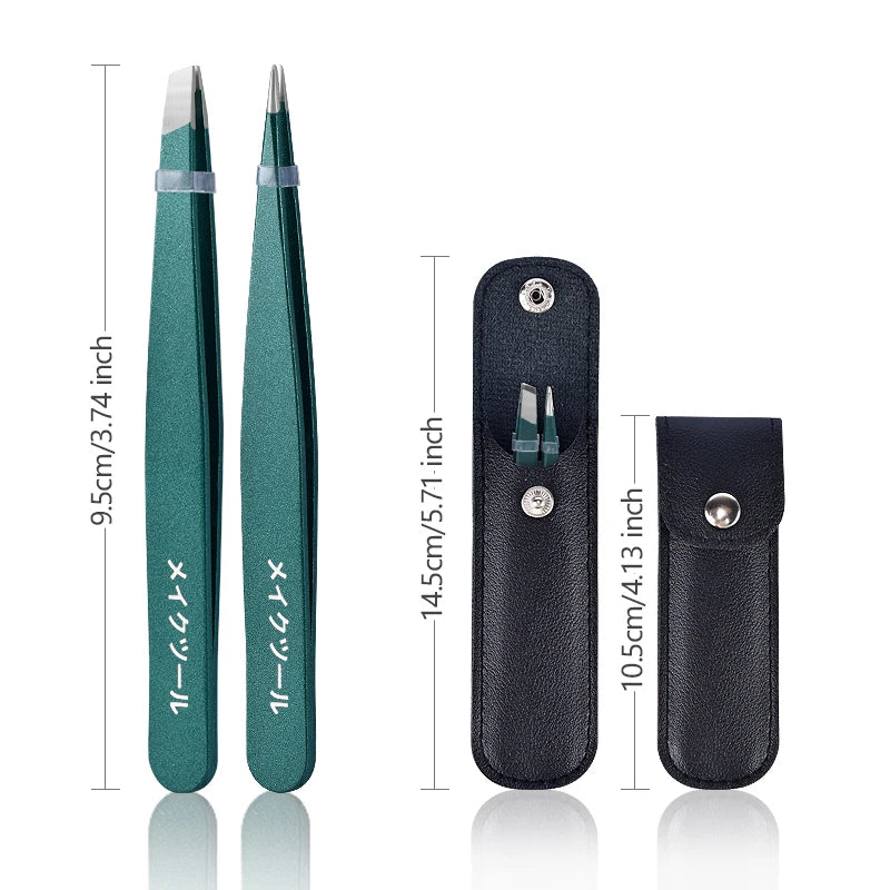 2/4/6Pcs Beauty Tools Eyebrow Tweezer Stainless Steel Hair Removal Clip for Eyelash Extension Tweezer Colorful Professional Make