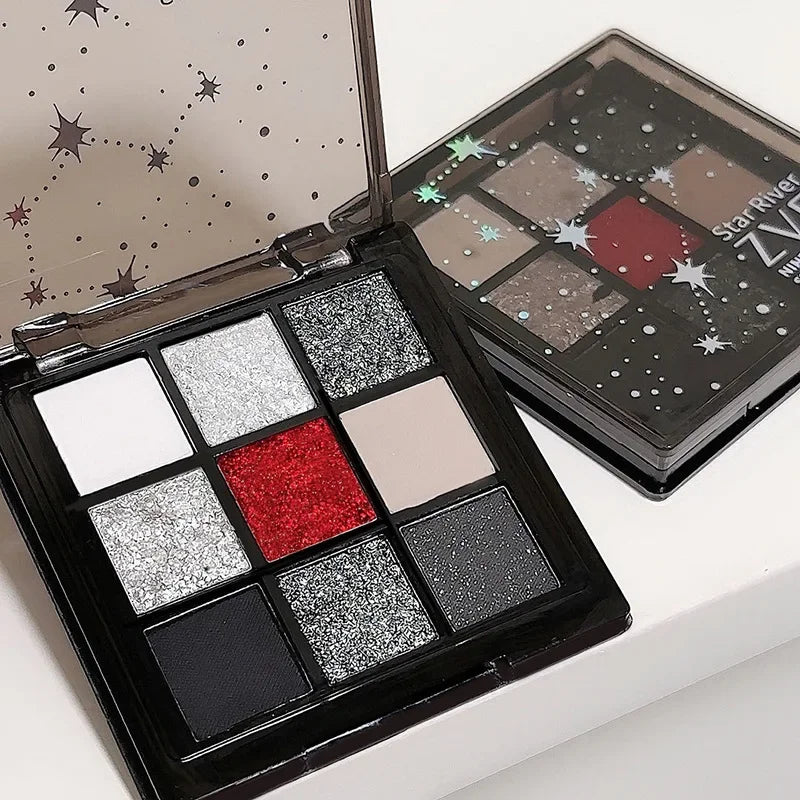 ZVEV Sweet Cool Rose Small Smoke Nine Colors Eyeshadow Palette Gel Pop Matte Pearlescent Cool Babes Contrast Eye Shadow Makeups