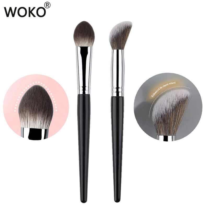 Cream Blush Brush Mimics Fingertip Aplication Stippling Powder Blusher Cream Makeup Brushes Synthetic Hair Blush Make Up Tools
