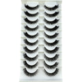 HBZGTLAD New 10 pairs 3D Mink Lashes Faux Mink Fluffy Lash Soft Full Thick Wispy Eyelash Dramatic False Eyelashes Makeup