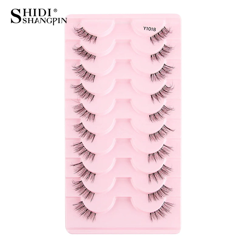 New Half Eyelashes False Lashes 5/10 Pairs 3D Mink Lashes Natural Eyelash Extension Cat Eye Eyelashes Makeup faux Cils maquiagem