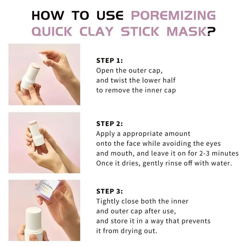 Pink Salt Facial Cleansing Mud Stick Soften Old Keratin Clean Pores Skin Softening Moisturizing Improve Skin Texture Solid Mask