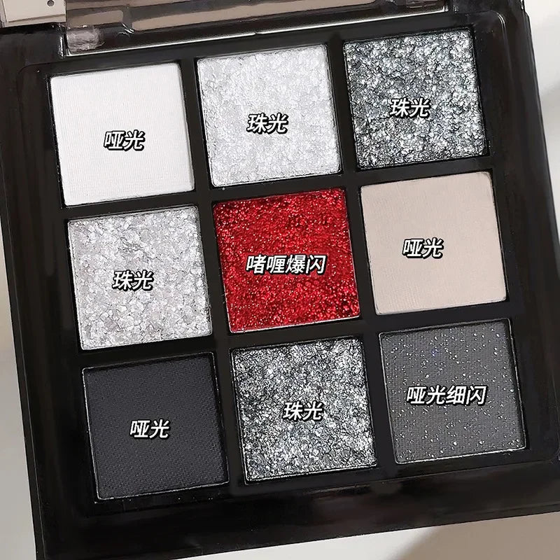 ZVEV Sweet Cool Rose Small Smoke Nine Colors Eyeshadow Palette Gel Pop Matte Pearlescent Cool Babes Contrast Eye Shadow Makeups