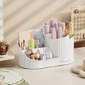 Rotating Makeup Organizer - Dustproof Multi-Use Cosmetic Carousel for Lipstick, Brushes & Tools | Vanity/Desktop Storage