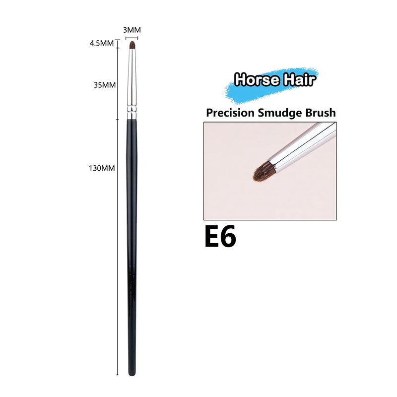Small Smoky Liner Makeup Brushes Eyeliner Smudge Brush Precision Smudge Makeup Brush Horse Hair Eyeshadow Smudge Brush