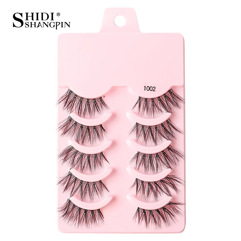 New Half Eyelashes False Lashes 5/10 Pairs 3D Mink Lashes Natural Eyelash Extension Cat Eye Eyelashes Makeup faux Cils maquiagem