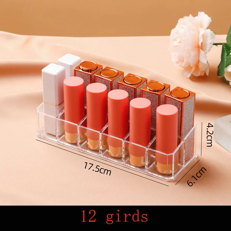 Transparent lipstick Cosmetic Makeup Acrylic Makeup Brush Tool Storage Box Case Make-up Brush Holder Table Organizer Makeup Tool