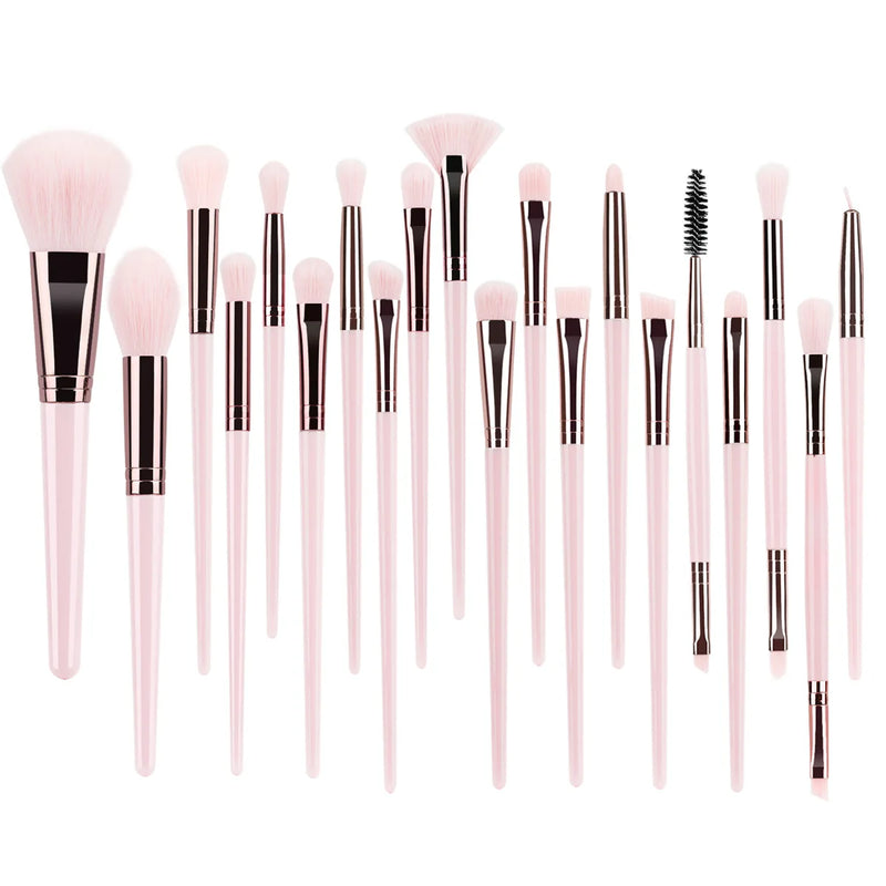 20pcs Vegan Makeup Brush Set, Soft Synthetic Bristles Powder Eyeshadow Concealer Brushes, Multi-Functional Beauty Tools